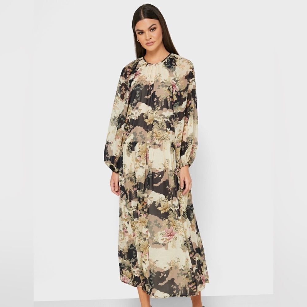 Mango Flowy Floral Printed Dress New - Picture 2 of 6